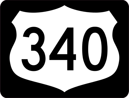 Highway 340 Sign With Black Border Sticker