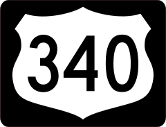 Highway 340 Sign With Black Border Sticker