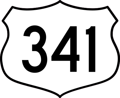 Highway 341 Sign Sticker