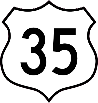Highway 35 Sign Sticker