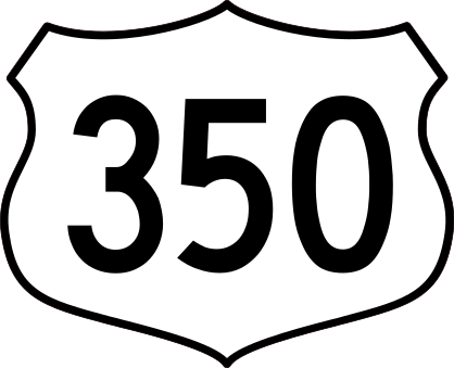 Highway 350 Sign Sticker