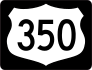 Highway 350 Sign With Black Border Sticker