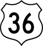 Highway 36 Sign Sticker
