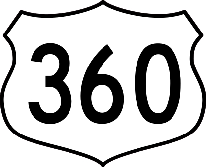 Highway 360 Sign Sticker