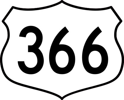 Highway 366 Sign Sticker