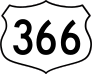 Highway 366 Sign Sticker