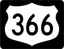 Highway 366 Sign With Black Border Sticker