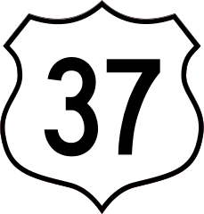 Highway 37 Sign Sticker