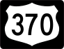 Highway 370 Sign With Black Border Sticker