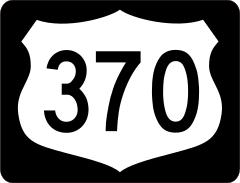 Highway 370 Sign With Black Border Sticker