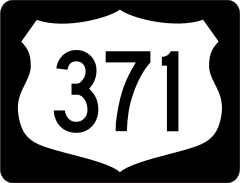 Highway 371 Sign With Black Border Sticker