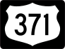 Highway 371 Sign With Black Border Sticker