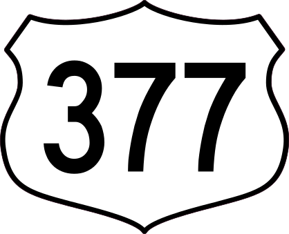 Highway 377 Sign Sticker