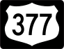 Highway 377 Sign With Black Border Sticker