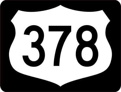 Highway 378 Sign With Black Border Sticker