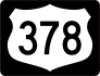 Highway 378 Sign With Black Border Sticker
