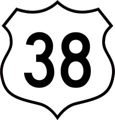 Highway 38 Sign Sticker