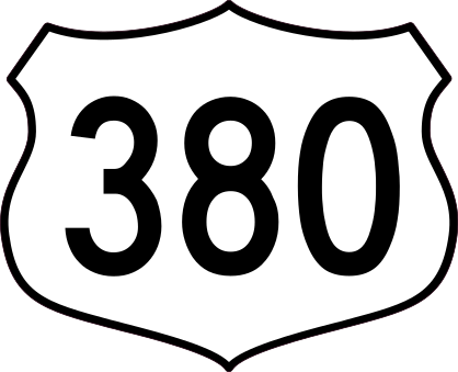 Highway 380 Sign Sticker