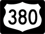 Highway 380 Sign With Black Border Sticker