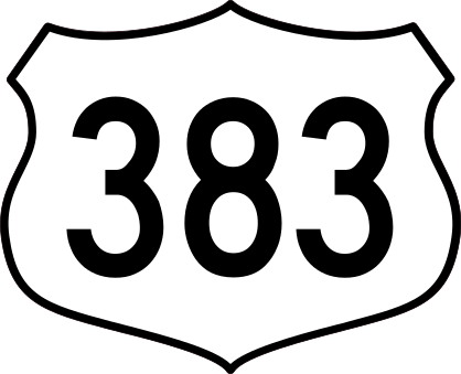 Highway 383 Sign Sticker