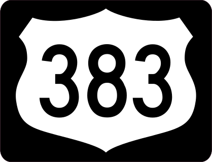 Highway 383 Sign With Black Border Sticker