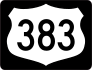 Highway 383 Sign With Black Border Sticker