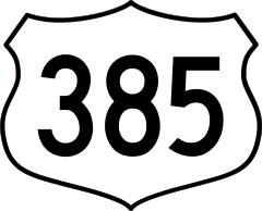 Highway 385 Sign Sticker