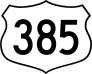 Highway 385 Sign Sticker