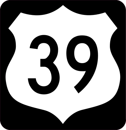 Highway 39 Sign With Black Border Sticker
