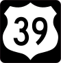 Highway 39 Sign With Black Border Sticker