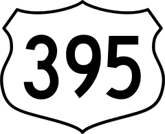 Highway 395 Sign Sticker
