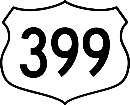 Highway 399 Sign Sticker