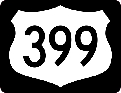 Highway 399 Sign With Black Border Sticker