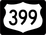 Highway 399 Sign With Black Border Sticker