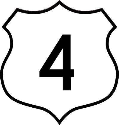 Highway 4 Sign Sticker