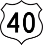 Highway 40 Sign Sticker
