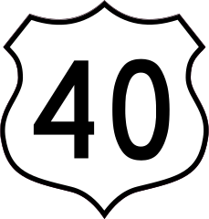Highway 40 Sign Sticker
