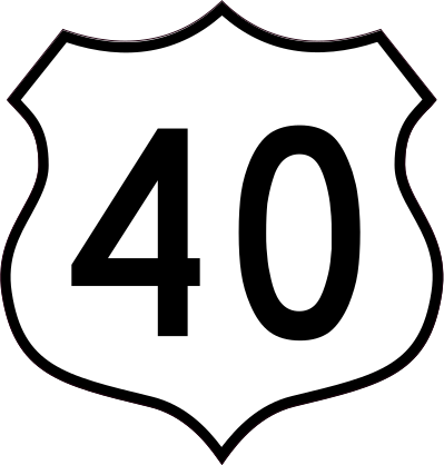 Highway 40 Sign Sticker
