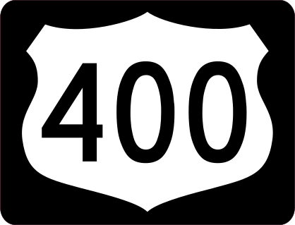 Highway 400 Sign With Black Border Sticker