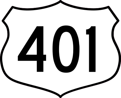 Highway 401 Sign Sticker