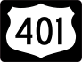 Highway 401 Sign With Black Border Sticker