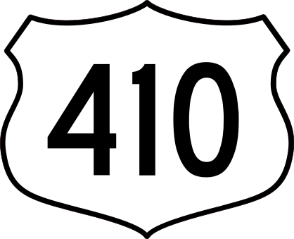 Highway 410 Sign Sticker