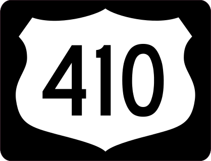 Highway 410 Sign With Black Border Sticker