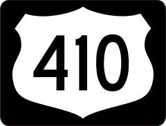Highway 410 Sign With Black Border Sticker