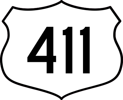 Highway 411 Sign Sticker