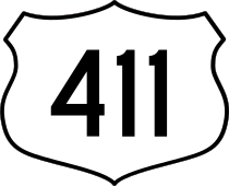 Highway 411 Sign Sticker