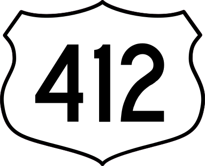 Highway 412 Sign Sticker