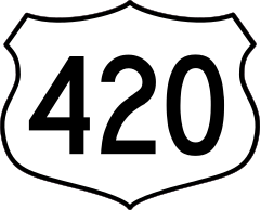 Highway 420 Sign Sticker