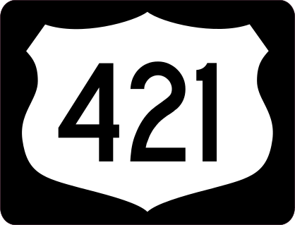 Highway 421 Sign With Black Border Sticker