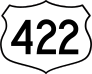 Highway 422 Sign Sticker
